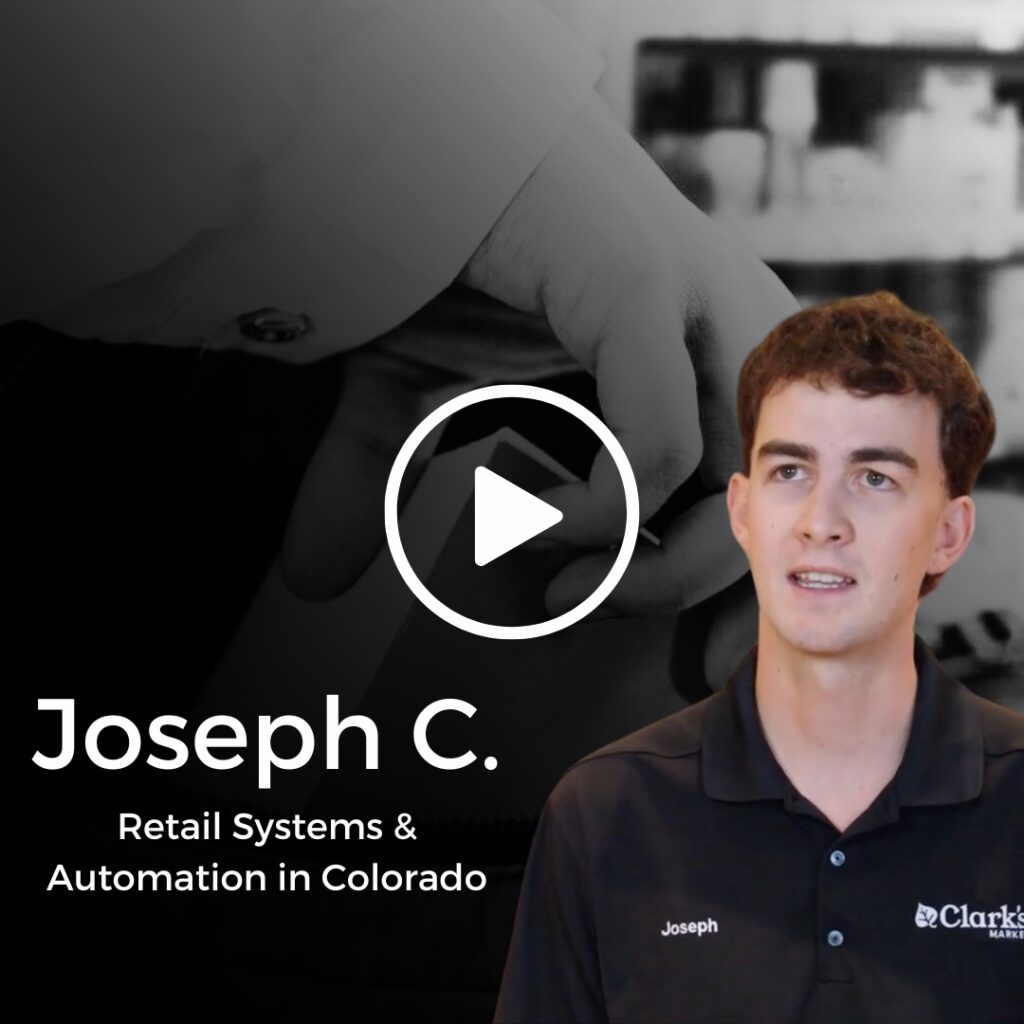 Joseph from Clark’s Market, Retail Systems & Automation, in a Veesion customer testimonial video